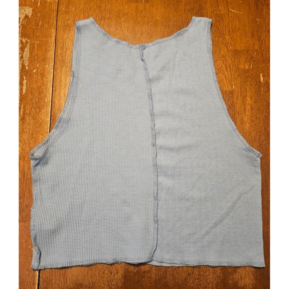 American Eagle Size Large Girls Light Baby Blue Crop Top Tank Soft - Picture 3 of 3
